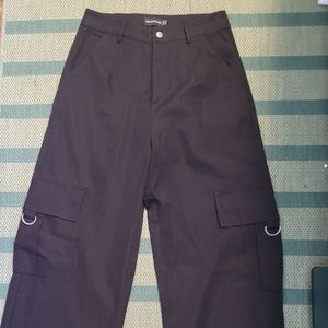 PrettyLittleThing Cargo Wide Leg Pants with Buckle Detail